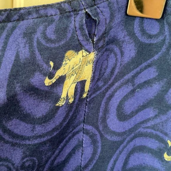 SURFSIDE💫Blue Elephant Printed Lightweight Tie Swim Wrap/Skirt - Picture 6 of 8